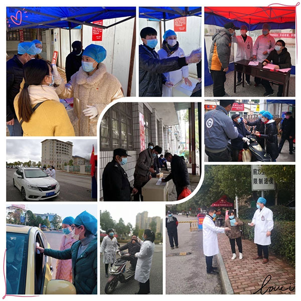 抗击疫情党员先行  防控阵地党旗更红