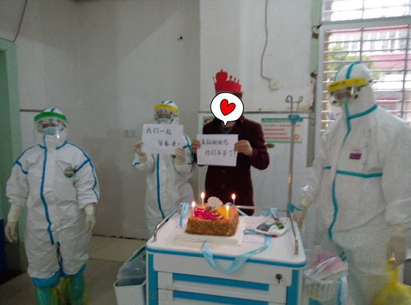 春意融融 隔离病房医患互许愿传递爱的祝福